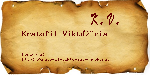 Kratofil Viktória névjegykártya