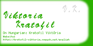 viktoria kratofil business card
